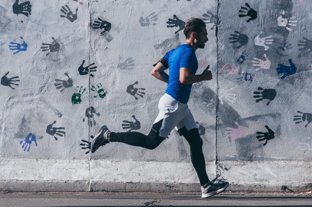 Fit person running / exercising 